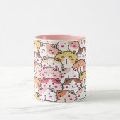 Schattig Lief Patroon Katten Kitten, Modern Mok (Midden)