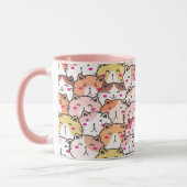 Schattig Lief Patroon Katten Kitten, Modern Mok (Links)