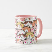 Schattig Lief Patroon Katten Kitten, Modern Mok (Voorkant rechts)