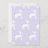 Schattig lief regenboog eenhoorn meisje verjaardag kaart (Achterkant)