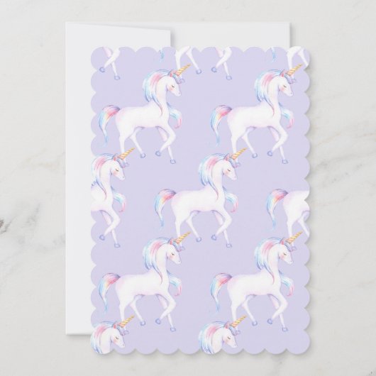 Schattig lief regenboog eenhoorn meisje verjaardag kaart (Achterkant)