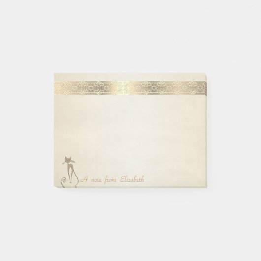 Schattig Lief Stijlvol Elegant,Kant,Kat Post-it® Notes (Voorkant)