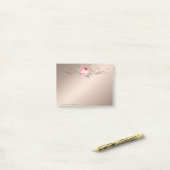 Schattig Lief Stijlvol Elegante Roos Post-it® Notes (Op bureau)