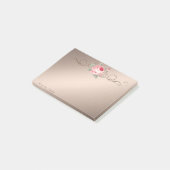 Schattig Lief Stijlvol Elegante Roos Post-it® Notes (Schuin)