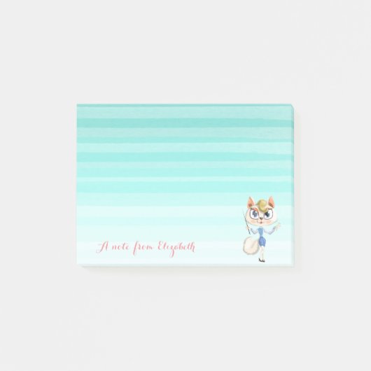 Schattig Lief Stijlvol Meisjesachtig , Kitty Post-it® Notes (Voorkant)