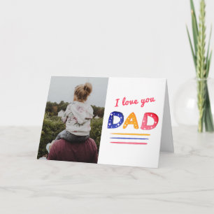 Schattig Liefde papa Lettering Vader Foto  Kaart