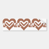 Schattig liefdesgrafisch chocoladebruin bumpersticker (Voorkant)