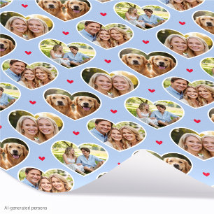 Schattig Liefdeshart 4 Foto Elegante Korenbloem Bl Cadeaupapier