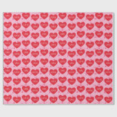 Schattig liefdeshart aangepaste tekst moderne Vale Cadeaupapier (Vlak)