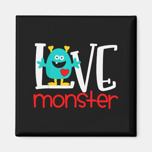 Schattig Liefdesmonster Valentijn Magneet (Voorkant)