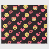 schattig liefje houdt van kussen op lippen cadeaupapier (Vlak)