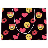 schattig liefje houdt van kussen op lippen groot cadeauzakje (Achterkant)