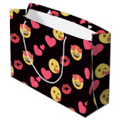 schattig liefje houdt van kussen op lippen groot cadeauzakje (Achterkant Gekanteld)