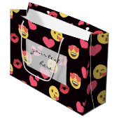 schattig liefje houdt van kussen op lippen groot cadeauzakje (Voorkant Gekanteld)