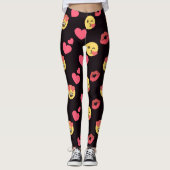 schattig liefje houdt van kussen op lippen leggings (Voorkant)
