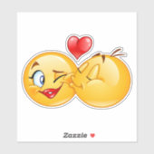 schattig liefje - liefde - kus sticker (Vel)