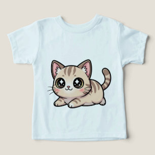 Schattig Liegende Tabby Poesje Kawaii Stijl