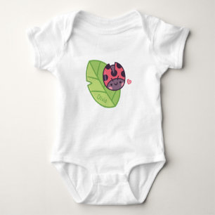 Schattig Lieve Lieveheersbeestje Op Blaadje Baby M Romper