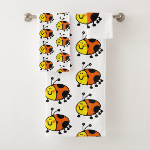 Schattig Lieveheersbeestje Cartoon Bad Handdoek