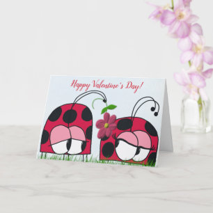 Schattig Lieveheersbeestje dat zijn Nieuwe Liefde  Kaart
