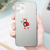 Schattig lieveheersbeestje en hart sticker (Telefoon)