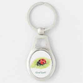 Schattig Lieveheersbeestje in Waterverf Sleutelhanger