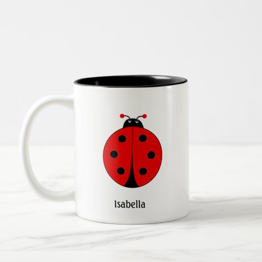 Schattig Lieveheersbeestje Tweekleurige Koffiemok (Links)