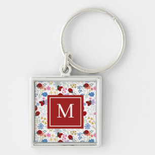 Schattig Lieveheersbeestje Wilde Bloemen Fantasiev Sleutelhanger