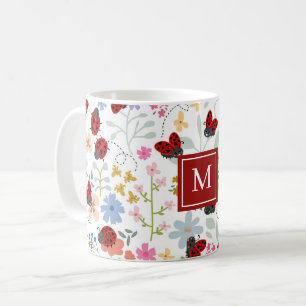 Schattig Lieveheersbeestje Wilde Bloemen Wispeltur Koffiemok