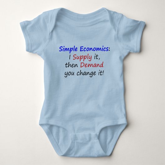 Schattig lijfshirt voor de ontluikende econoom. romper (Voorkant)