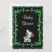 Schattig limoen groen Zebra Baby shower Kaart (Voorkant)
