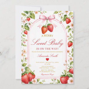 Schattig lint Coquette meisje baby shower A Berry  Kaart