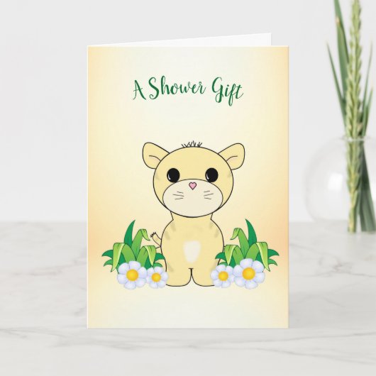 Schattig Lion Baby shower Gefeliciteerd Kaart (Voorkant)