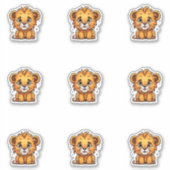 Schattig Lion Cub Sticker Pack (Voorkant)