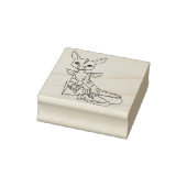 Schattig Little Dragon met Jewel Rubber Stamp Rubberstempel (Stempel)