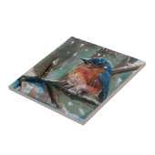 Schattig Little Eastern Bluebird Song Bird Small Tegeltje (Zijkant)