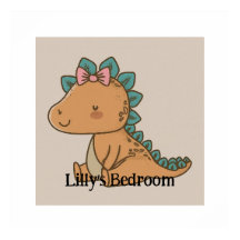 Schattig Little Girl Dinosaur - Schattige Dino Des