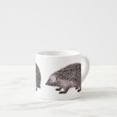 Schattig Little Hedgie van Antiek Print Espresso Kop (Voorkant rechts)