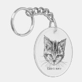  Schattig Little Kitten Sleutelhanger (Voorkant Links)