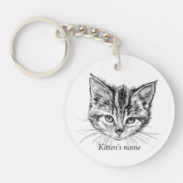  Schattig Little Kitten Sleutelhanger