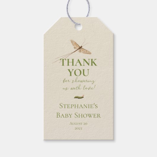 Schattig Little Love Bug Baby shower Dank u Cadeaulabel (Voorkant)