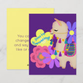 Schattig Llama | Je bent aan het lachen! | Persona Feestdagenkaart (Voorkant / Achterkant)