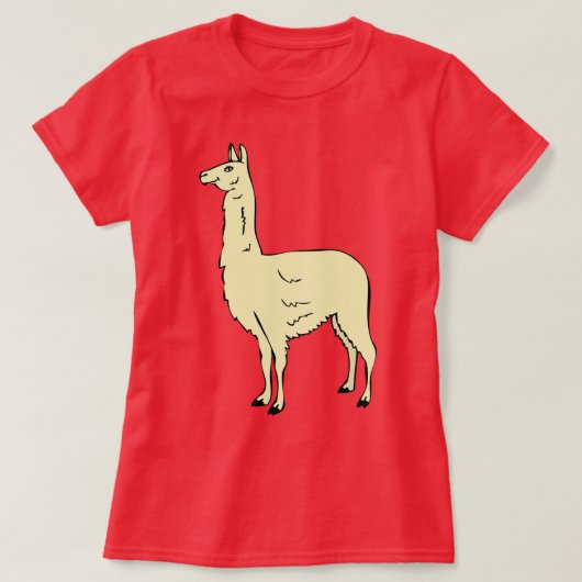 Schattig Llama-ontwerp #1 T-shirt (Design voorkant)