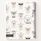 Schattig Llama Spiral Notitieboek voor Terug naar  (Achterkant)