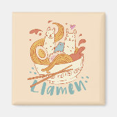 Schattig Llamen Magneet (Voorkant)