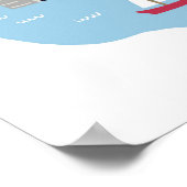 Schattig Loch Ness-monster Poster (Hoek)