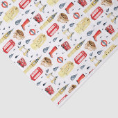 Schattig Londen Engeland UK Tissue Paper Tissuepapier (Detail)