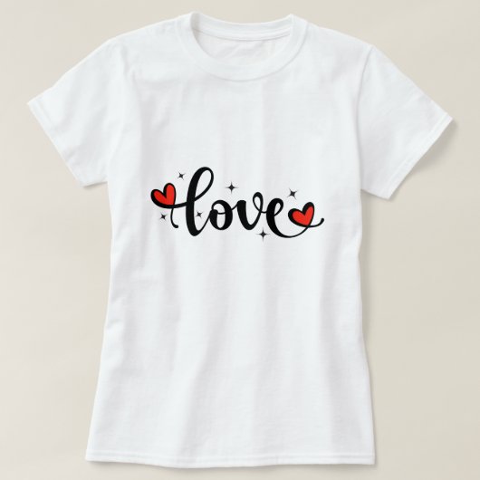 Schattig LOVE T-shirt voor meisjes – Perfect Valen (Design voorkant)
