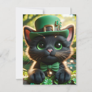 Schattig Lucky Schattige Zwart St. Patrick's Day K Briefkaart