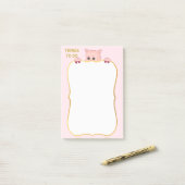 Schattig Lucky Varken & Dingen om te Doen Post-it® Notes (Op bureau)